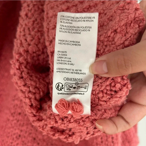 Anthropologie The Need-It Oversized Chunky Knit Mock Neck Sweater Size L - Picture 14 of 15